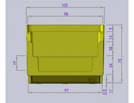 Дополнительная секция стеллажа разборного для ящиков V-4 (8 ячеек)